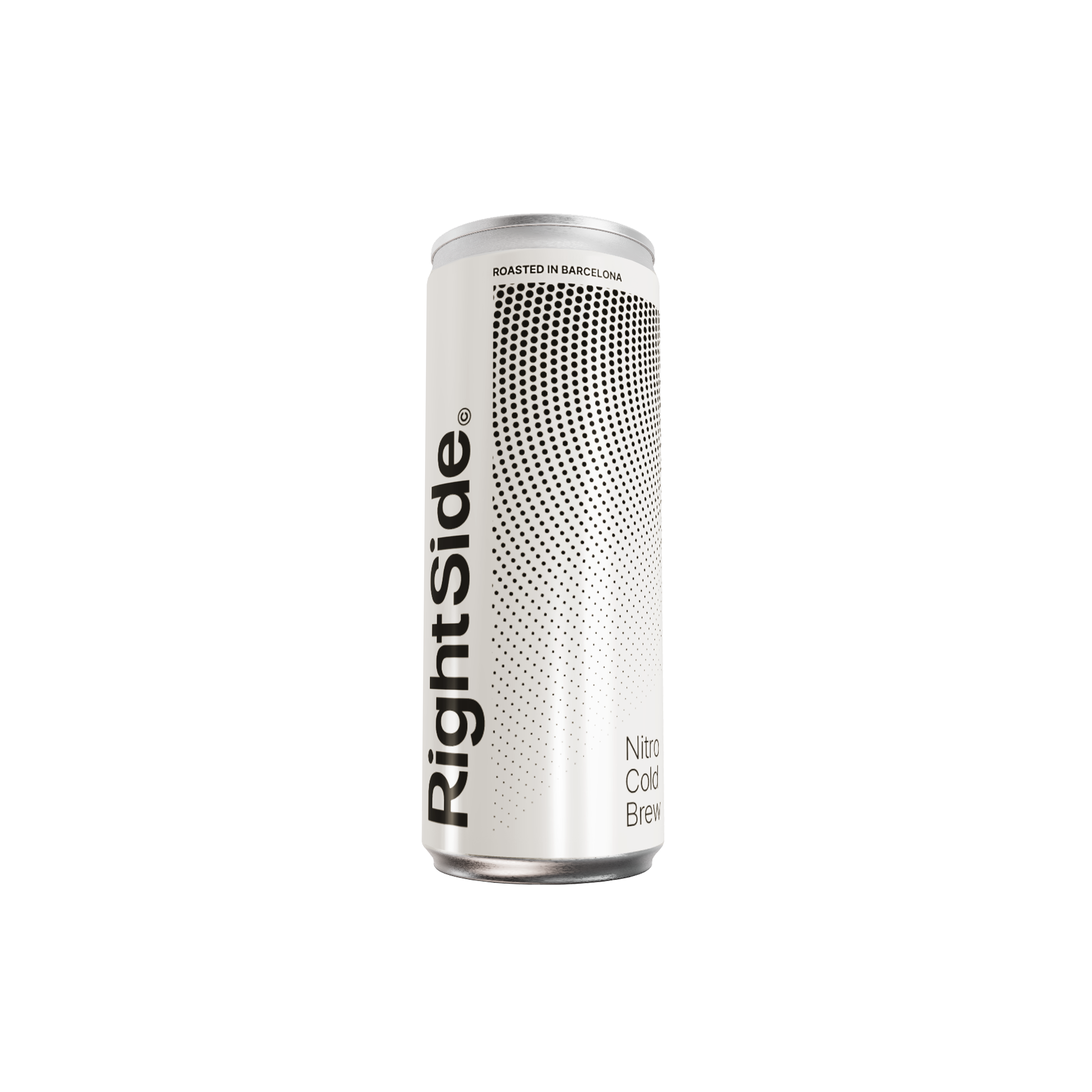 Lata de aluminio con nitro cold brew de café de especialidad de colombia Right Side Coffee