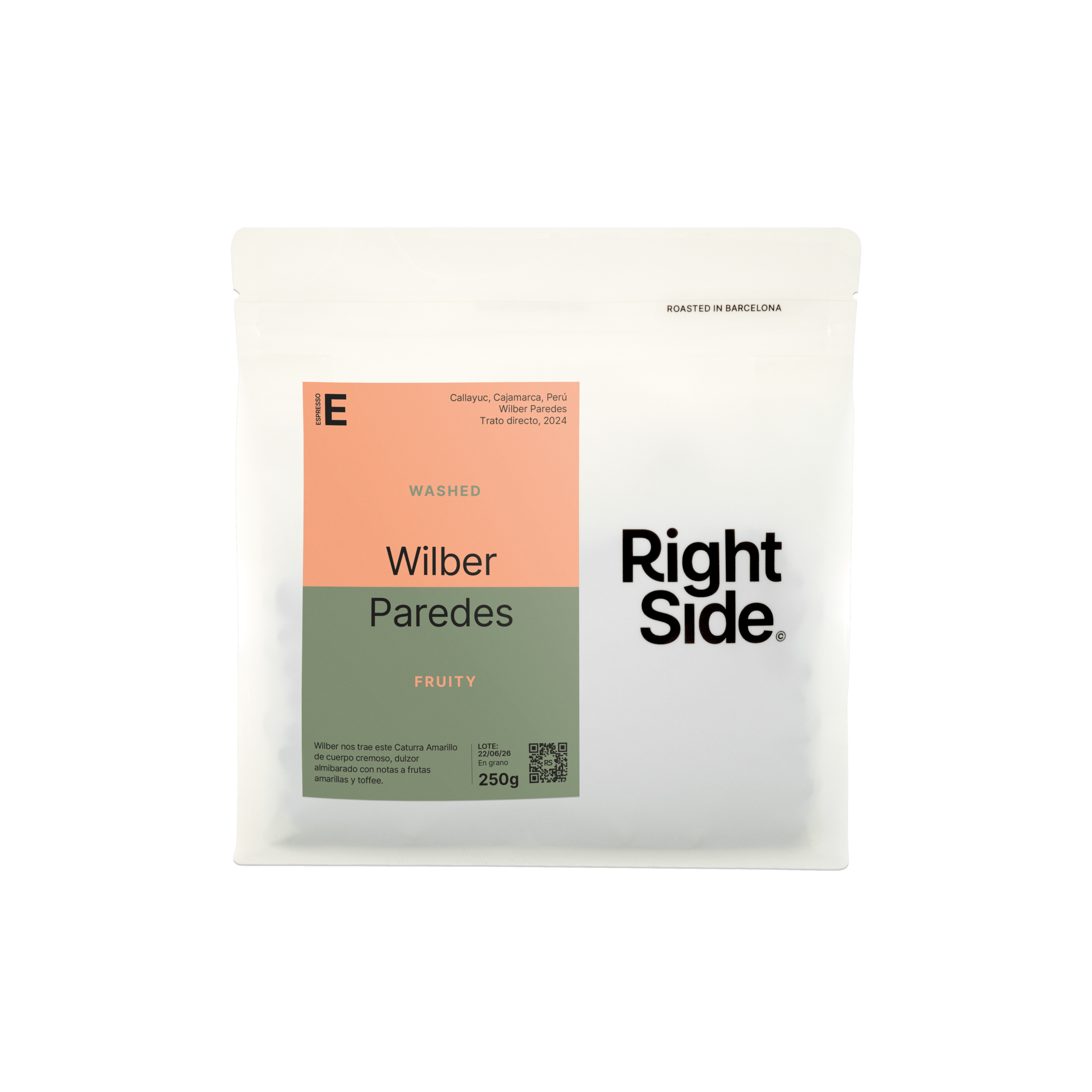 Bolsa Cafe especialidad espresso productor Wilber Paredes Peru
