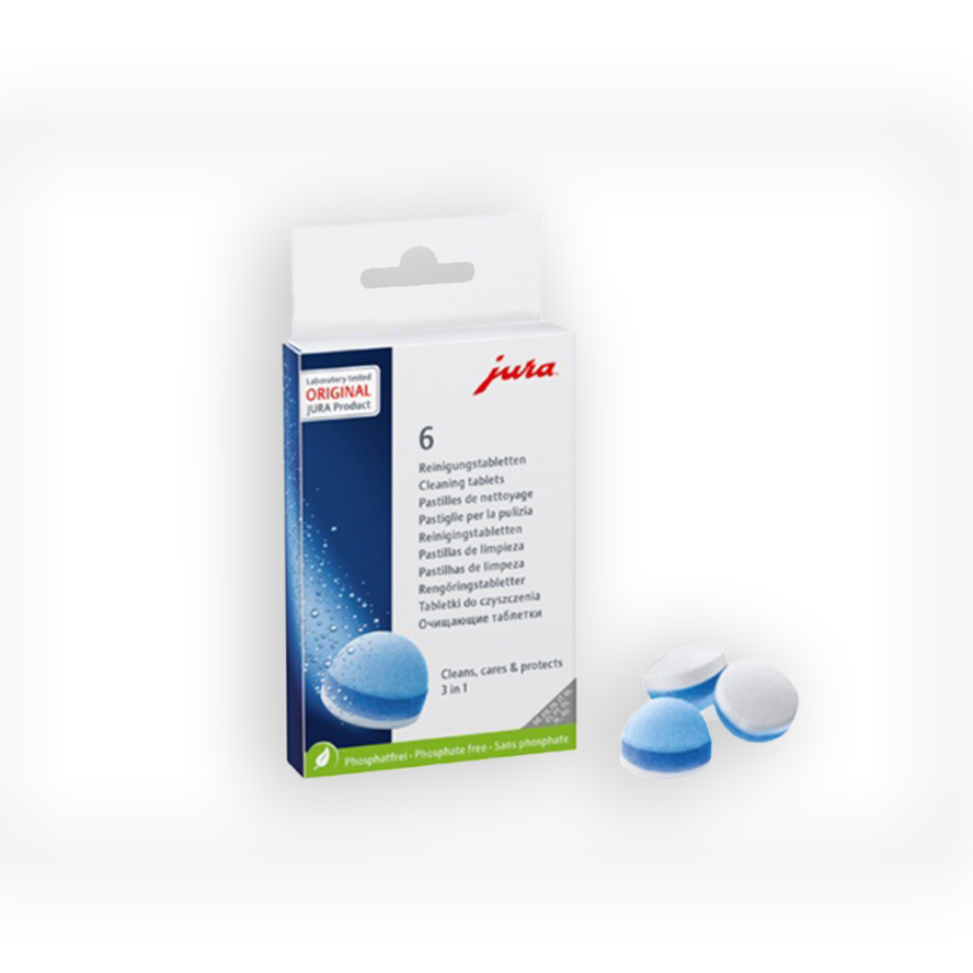 Pastillas de limpieza Jura 3 fases x 6 ud